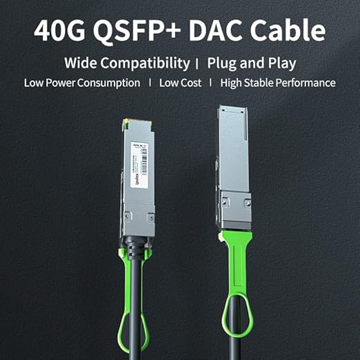 ipolex 40G QSFP+ DAC Twinax Cable, 40GBASE-CR4 Passive Direct Attach Copper Cable, 0.5m (1.64ft), for Cisco QSFP-H40G-CU50CM, Meraki MA-CBL-40G-50CM, Intel XLDACBL05, Mikrotik, Netgear, TP-Link,D-Link