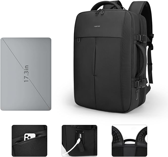 Travel Backpack for Men Carry-on Backpacks 45L Waterproof Laptop Backpack Weekender Bag (backpack)