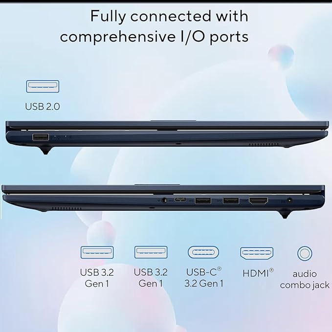 ASUS Vivobook Business Laptop, 17.3'' FHD Display, Intel Core i3-1215U, 36GB RAM, 2TB SSD, Touchpad, HDMI, Webcam, Wi-Fi, Windows 11 Pro, Blue, Bundle with PCO Notebook Folding Radiator, Laptop Cooler