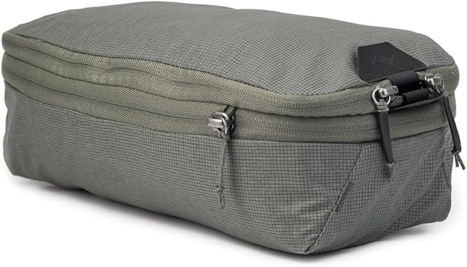 Peak Design Packing Cube, Sage, Weatherproof Luggage Cube with Dual Compartment Organization, Expansion and Compression, Zipper Opening, Travel Organizer for Men and Women, Size S