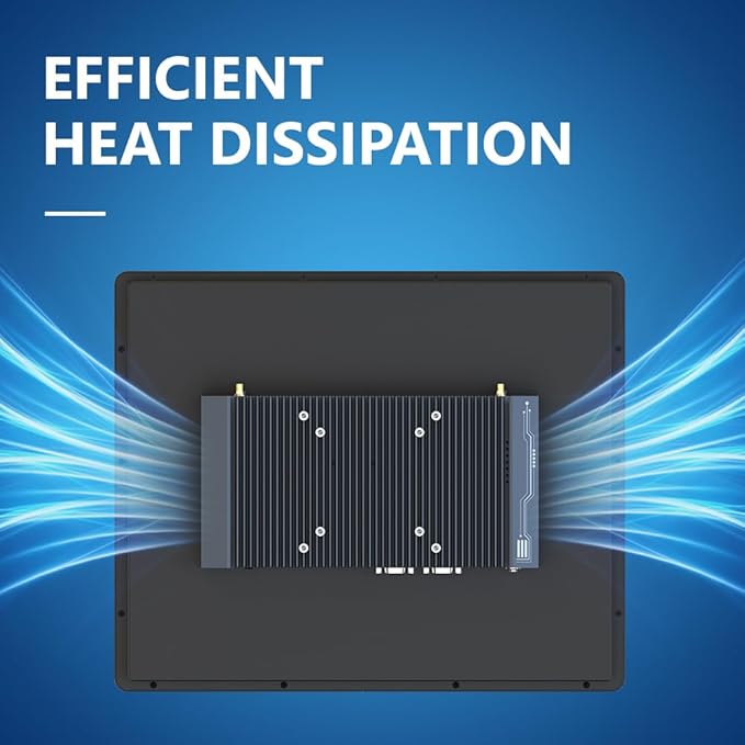 YanKe 21.5" Industrial Computer Touch Screen 10 Point Touch Industrial Computer, Resolution 1024 * 768 450nit, RJ45*2 USB*4 com*2 HD*1 WiFi+BT(N5095/8+256)