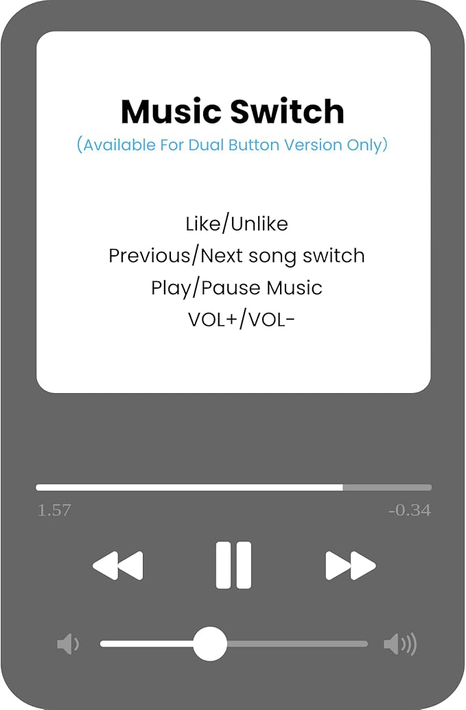 CheerTok Air - TikTok Scrolling Remote Control, Page Turner for Ebook Kindle, Bluetooth Wireless Camera Video Recording Remote for iPhone, iPad, Android, Cell Phones, Smartphones and Tablets