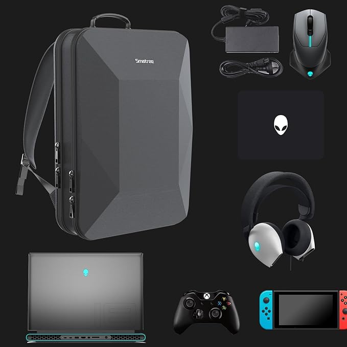 Smatree Hard Double Laptop Backpack for 16 inch ASUS ROG Strix SCAR 16 2025/2024/2023, ROG Strix G16 2025/2024/2023, ROG Zephyrus G16 2025/2024, Razer Blade 16, Alienware M16, DELL G16,HP Victus/OMEN