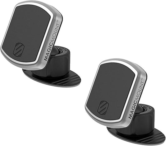Scosche MPD2PK-UB MagicMount Pro Magnetic Car Phone Holder - Strong Magnet Mount for iPhone and Android - Secure Magnetic Mount for Car - Universal 360° Adjustable Mobile Cell Holder - 2-Pack