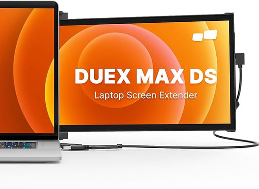 Portable Monitor - New Mobile Pixels Duex Max DS 14.1" Laptop Screen Extender, FHD 1080P Travel Monitor, USB C/USB A/HDMI Plug and Play Laptop Monitior for Windows/Mac/Android/Switch