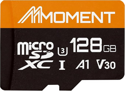 MMOMENT 128GB Micro SDXC Card, A1, UHS-I, U3, V30, Class10 Compatible, Read Speed Up to 95 MB/s,Write Speed Up to 60 MB/s, SD Adapter Included