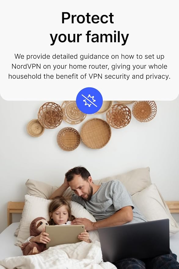NordVPN Standard – 1-Year VPN & Cybersecurity Software Subscription For 6 Devices - Block Malware, Malicious Links & Ads, Protect Personal Information | PC/Mac/Mobile | Activation Code via Mail