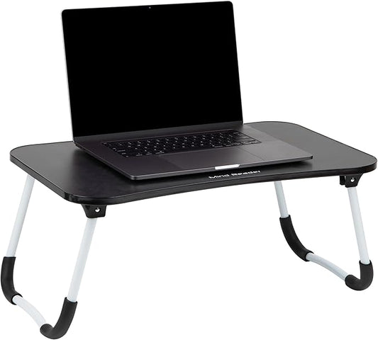 Mind Reader Lap Desk Laptop Stand, Bed Tray, Folding Legs, Couch Table, Portable, MDF, 23.25" L x 13.75" W x 10.5" H, Black