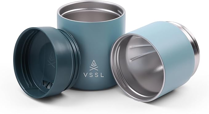 Nest Pour Over Coffee Kit | Coffee Maker for Camping | All-In-One Travel Pour Over | Transportable Dripper, Two 10oz Stainless Steel Travel Mugs | Compact Storage & Adventure Ready | Everglade