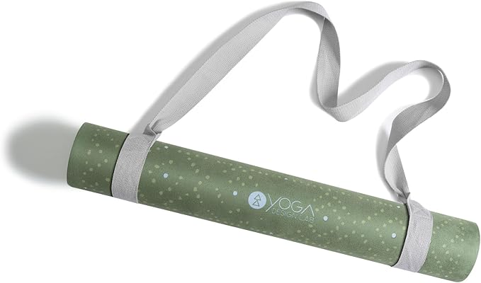 YOGA DESIGN LAB | The Combo Yoga Mat | Eco Luxury | Ideal for Hot Yoga, Power, Bikram, Ashtanga, Sweat | Studio Quality | Includes Carrying Strap!