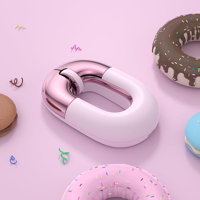 Travel Mouse Dual Mode Wireless Charging Mouse,Macaron Color Scheme Sweet Donut Bluetooth Computer Mice,Silent and Lightweight,1200 DPI Optical Tracking,Compatible with PC, Mac,Laptop(Pink)