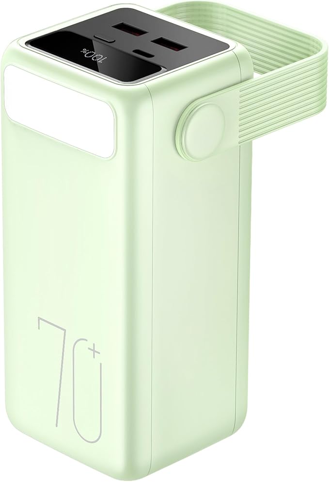 Portable Charger Power Bank 70000mAh, 22.5W Fast Charging USB C Battery Pack, 3 Outputs, LED Display & LED Light, External Huge Capacity Battery Bank for iPhone, Samsung, iPad, Camping, Fishing