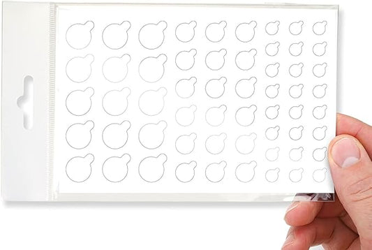 Stackable Webcam/Camera Vinyl Covers | 57 Tabbed Low-Tack Restickable Webcam Sticker | Multiple Sizes | White 57-Pack Tabbed (Ultra Glossy)