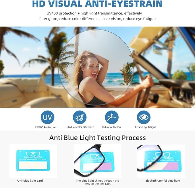 4 Pack Reading Glasses Blue Light Blocking for Men Women,Rectangular Frame Computer Readers with Spring Hinge,Reading Glasses for Men Women，Anti Eyestrain/UV Ray Eyeglasses (3.0x)