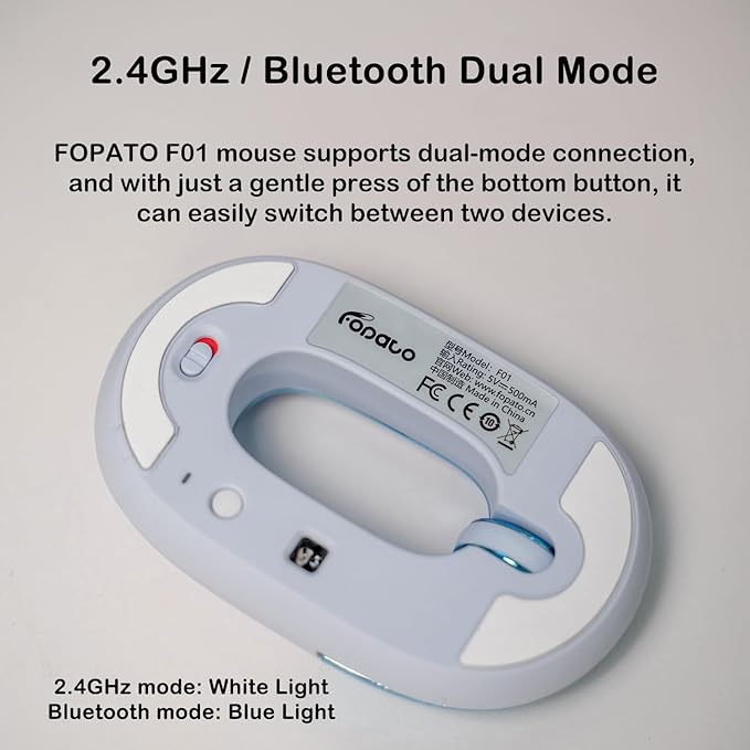 Travel Mouse Dual Mode Wireless Charging Mouse,Macaron Color Scheme Sweet Donut Bluetooth Computer Mice,Silent and Lightweight,1200 DPI Optical Tracking,Compatible with PC, Mac,Laptop(Blue)