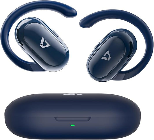1Mii Open Ear Headphones, Wireless Sports Earbuds 60 Hours Long Playtime with Charging Case (Blue)