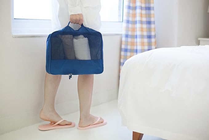 DoubleTrip Packing Cubes for Suitcases Carry on Luggage Organizer 6 Set Travel Accessories Lightweight Storage Bag Space Saver Clothes Pouch Large