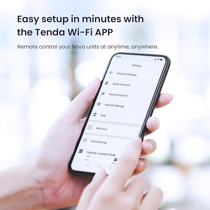 Tenda Nova Mesh WiFi System MW6 - Covers up to 2400 sq.ft - AC1200 Whole Home WiFi Mesh System - Gigabit Dual-Band Mesh Network for 90 Devices - Replaces Wireless Router and WiFi Extender - 2-Pack