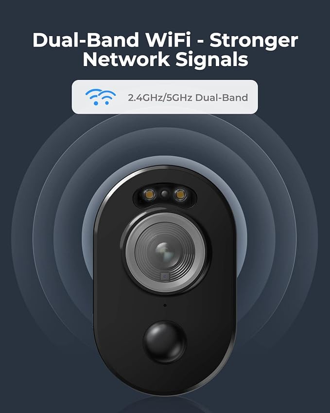 REOLINK Security Cameras Outdoor Wireless WiFi, Argus 3 Pro+Solar Panel with 5MP Color Night Vision, 2.4G/5Ghz WiFi, Non-Stop Solar Powered, Human/Vehicle Detection, Home Hub Compatible