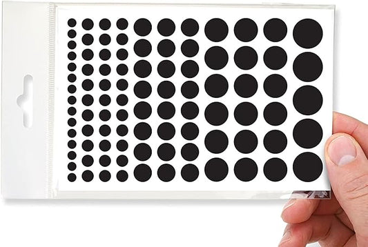 BLOCKED Stackable Webcam/Camera Vinyl Covers | 95 Low-Tack Restickable Webcam Sticker | 5-Sizes | Black 95-Pack (Muted Matte)