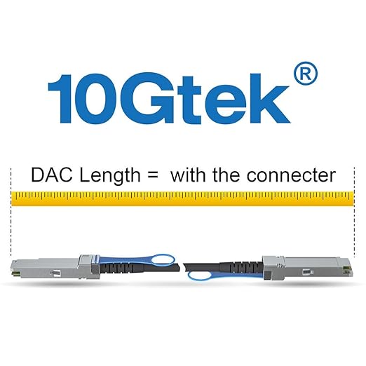 10Gtek 40G QSFP+ DAC Cable - 40GBASE-CR4 Passive Direct Attach Copper Twinax QSFP Cable for Cisco QSFP-H40G-CU2.5M, Meraki MA-CBL-40G-2.5M, Supermicro, Mikrotik, Open Switch Devices, 2.5-Meter(8.2ft)