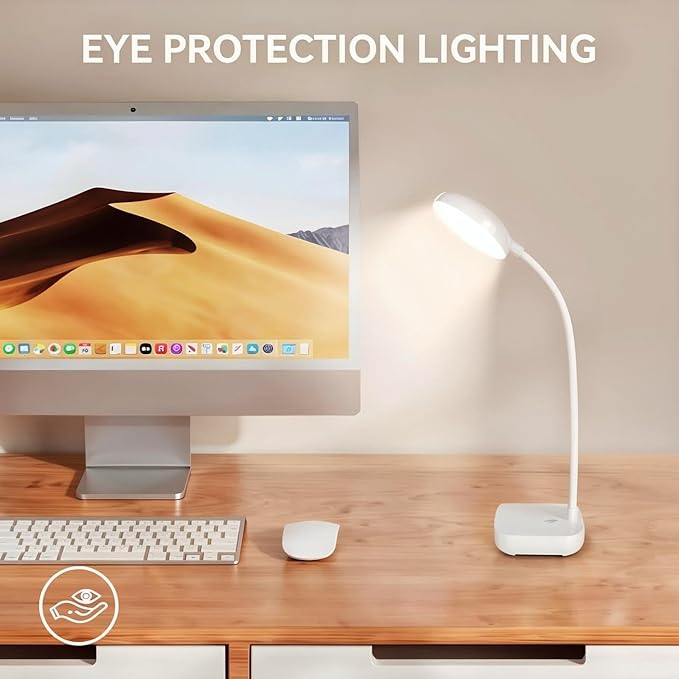 Small Led Desk lamp Rechargeable,2 Pack Black,20pcs Eye Protection Light Bead,3 Color Lights,Adjustable Brightness,400 lumens,Small Table lamp,Rechargeable lamp,Desk Light for Office