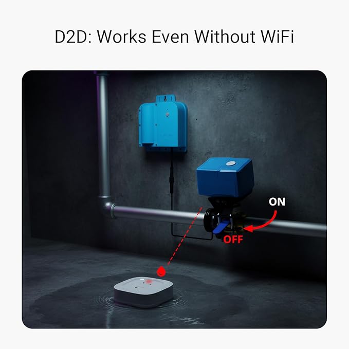 YoLink Water Leak Starter Kit: Hub + 4 Leak Sensor 4 (105 dB Siren), LoRa Long-Range, App/SMS/Email Alerts, D2D Offline, 2 AAA Up to 5-Year Battery, Works with Alexa/IFTTT/Home Assistant
