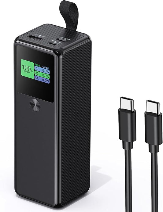 140W Power Bank, 27600mAh 3-Port PD3.1 Portable Charger Power Bank/ Portable Phone Charger with 140W C Port for 1Phone 17/16/15/14/13/12 Series, Ma-Book/1Pad, Laptop, Samsung, Steam Deck, Dell XPS