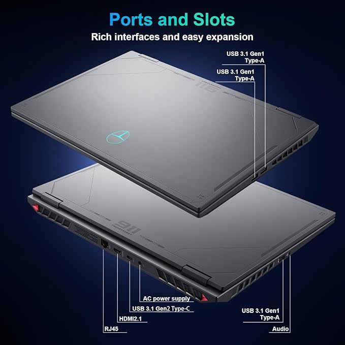 Thunderobot Radiant 16 5060 Gaming Laptop, 16" QHD+ 300Hz 2.5K Display, Core i7-14650HX, NVIDIA GeForce RTX 5060, 32GB DDR5 RAM, 1TB SSD, RGB Backlit Keyboard, Wi-Fi 6, Win11 Home
