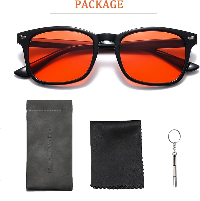 Blue Light Blocking Glasses Amber Gaming Glasses for Women Men Gaming Computer Glasses for Better Sleep/Eyes Strain