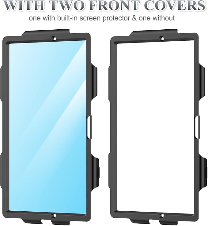 SEYMAC stock Case for Samsung Galaxy Tab A8 10.5'', Full-Body Drop Protection Case with Screen Protector Pencil Holder [360° Rotating Hand Strap] &Stand, Black