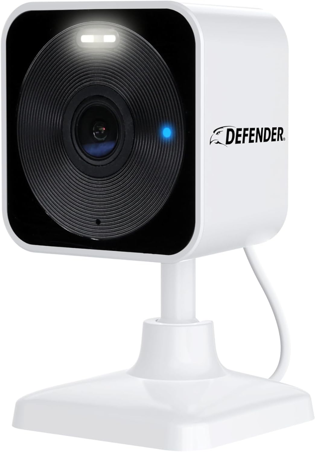 Defender GO 2K AI Powered Plug-in Indoor/Outdoor Home Business, Pet, Baby Camera, AI Detection, Dual Band Connection, Spotlight/Siren, Color Night Vision, 2-Way Talk, Works w/ClearVu App