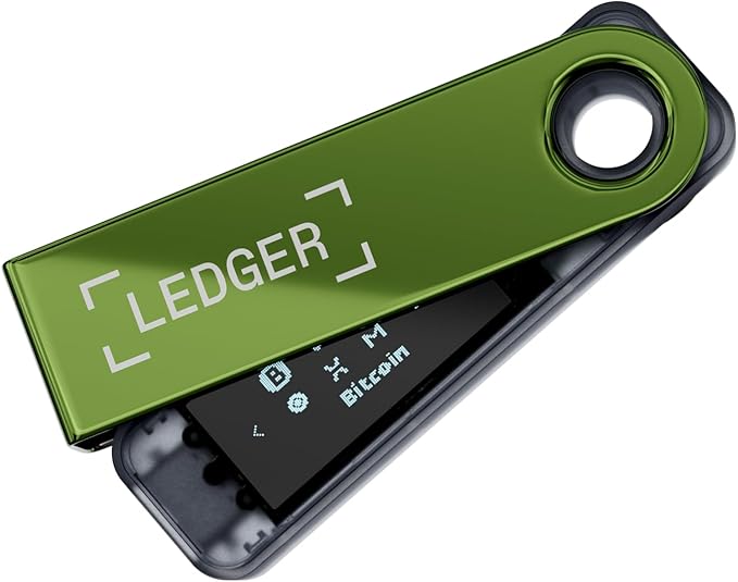 Ledger Nano S Plus (Oxidate Green) : The Perfect Entry-Level Hardware Wallet to securely Manage All Your Crypto and NFTs (for Desktop or Android only)