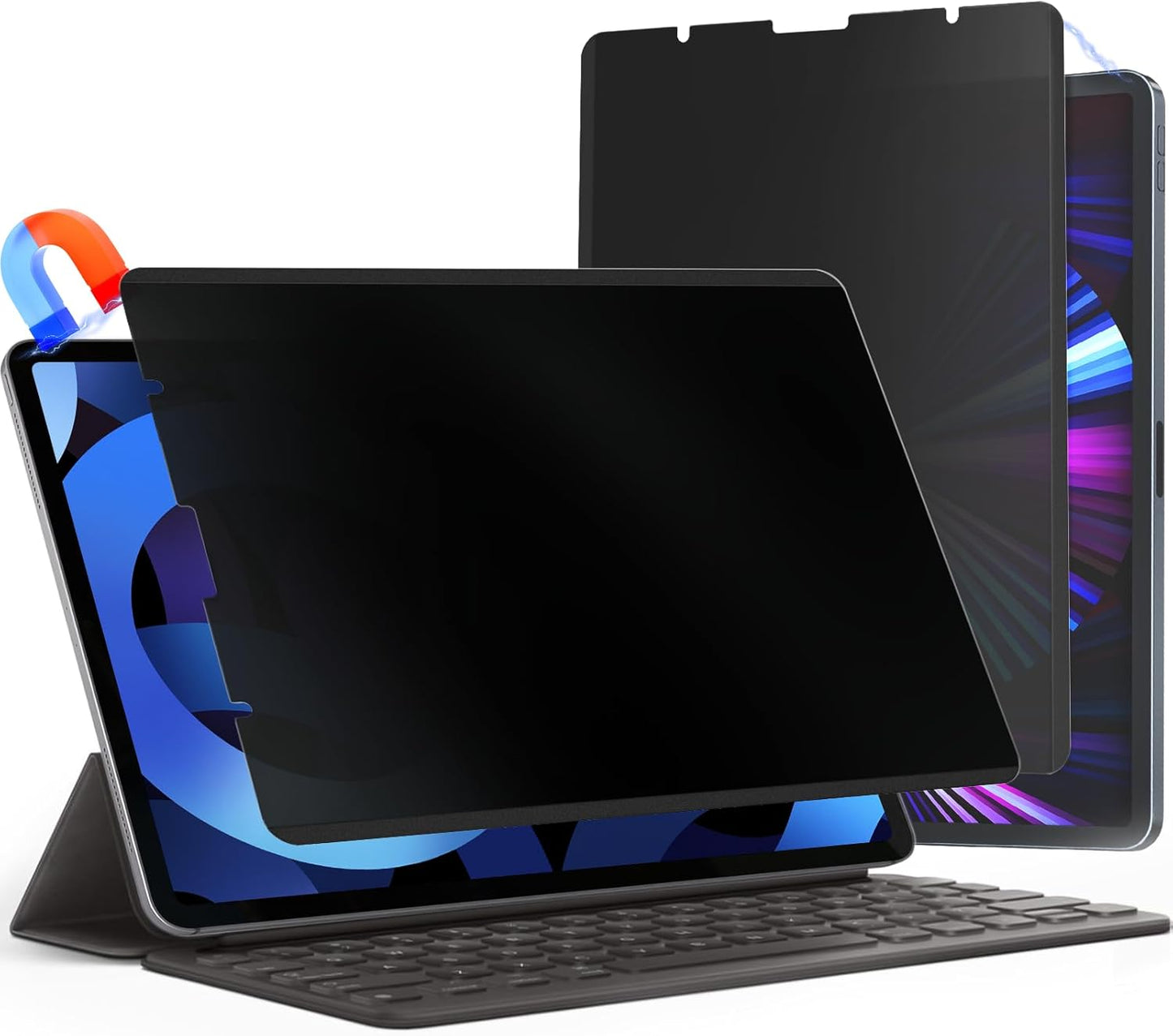 Mamol Upgraded 360° Privacy Screen Protector for iPad Pro 11" 4th 3rd 2nd 1st Generation 2022 2021 2020 2018/ iPad Air 5/ Air 4 10.9" (2022/2020) (Landscape+Portrait Privacy), Magnetic Removable