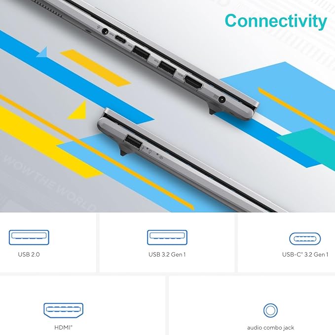 ASUS Vivobook 15 Laptop, 15.6" FHD+ Touchscreen, Intel Core 5 120U, 40GB RAM, 1TB SSD, Fingerprint, Backlit KB, HDMI, Wi-Fi 6, Windows 11 Home, Silver, Bundle with Thunderobot ML101 Wireless Mouse