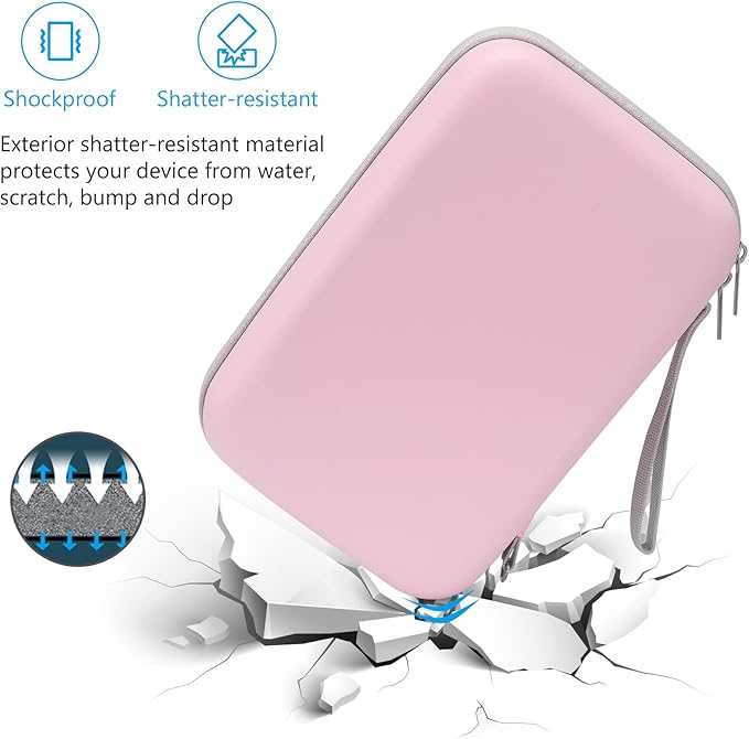 ProCase Hard Travel Electronic Organizer Case for MacBook Power Adapter Chargers Cables Power Bank Apple Magic Mouse Apple Pencil USB Flash Disk SD Card Small Portable Accessories Bag