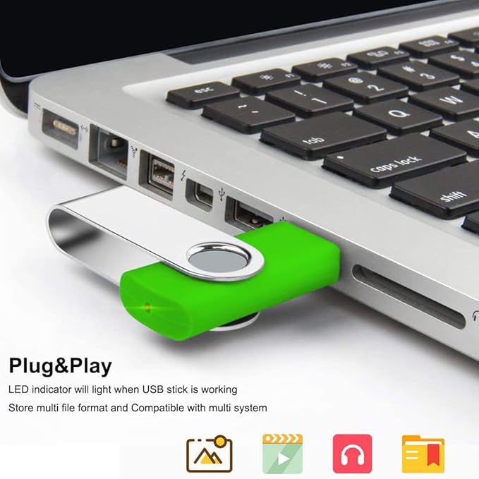 64 GB Flash Drive USB Flash Drive Thumb Drive 5 Pack 64GB USB Memory Stick USB Drives for Data Storage - (5 Mixed Colors)