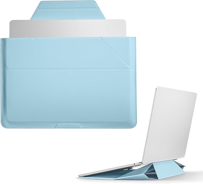 MOFT Laptop Carry Sleeve, 2-in-1 Laptop Bag & Stand for 15"-16" MacBook Air/Pro & Dell/HP/Lenovo/Asus, Stylish Slim Computer Sleeve Bag with Expandable Storage for Computer Accessories, Soothing Mist