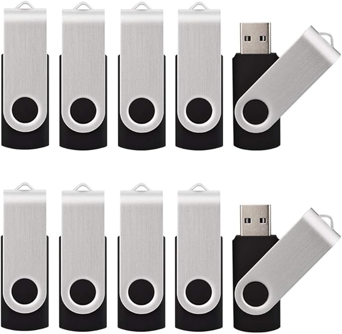 10 Pack 8GB USB Flah Drive USB 2.0 USB Memory Stick-Black
