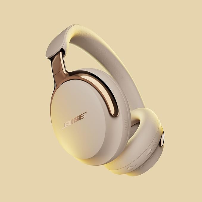 Bose New QuietComfort Ultra Bluetooth Headphones (2nd Gen), Wireless Headphones with Spatial Audio, Over Ear Noise Cancelling with Mic, Up to 30 Hours of Play time, Driftwood Sand - Limited Edition