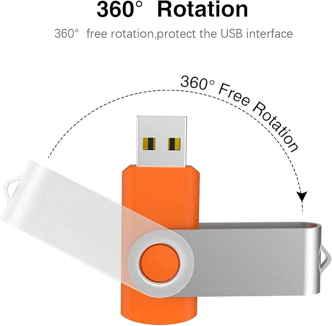 KOOTION 10 X 16 GB USB Flash Drive 16 gb Flash Drive Thumb Drive Memory Stick Pen Drive Keychain Design Orange
