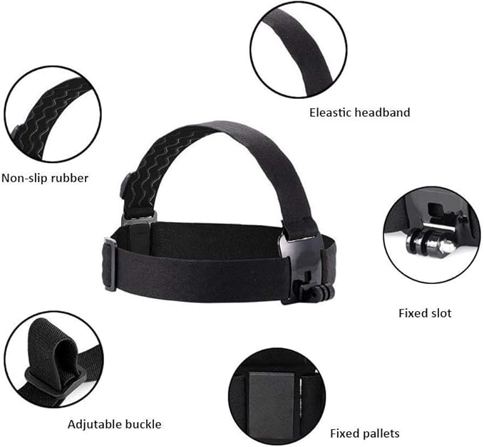 TEKCAM 4 in 1 Chest Strap and Head Mount for Gopro Hero 12, 11, 10, AKASO EK7000, Brave 4, V50, Dragon Touch, WOLFANG Action Cameras