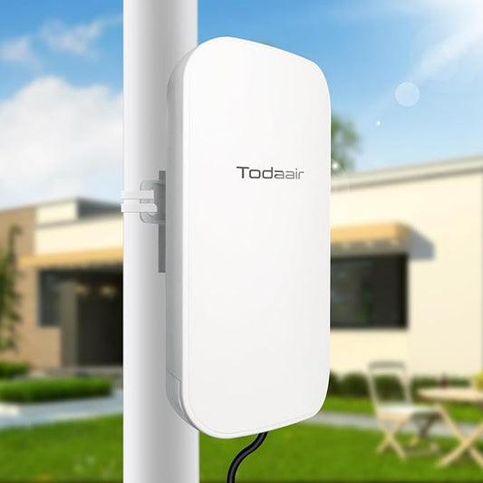 AC1200 Outdoor WiFi Extender Weatherproof，WiFi Booster and Signal Amplifier，WiFi Extender Outdoor Long Range，Up to 1200Mbps Dual Band WiFi Repeater ，Covers Up to Least 3440 Sq. ft and 30 Devices