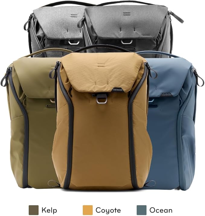 Peak Design Everyday Backpack 30L, Ocean, MagLatch Top, Dual Side Access, FlexFold Dividers, Fits 15" or 16" Laptop, For Camera Carry, Daily Commutes or Travel, Versatile Backpack for Men and Women