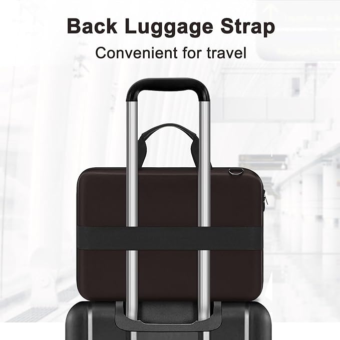 MOSISO Hard Shell Laptop Case for Men Women,13 inch Computer Bag Compatible with MacBook, HP, Dell, Lenovo, Asus, Notebook,13.3 inch Laptop Bag with Front Pocket & Shoulder Strap, Chestnut Brown