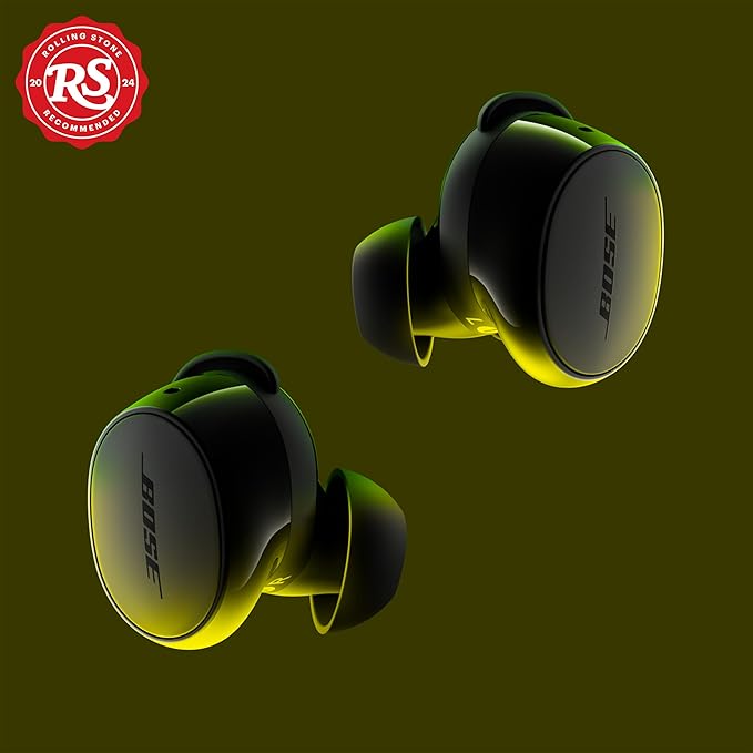 Bose QuietComfort Bluetooth Earbuds, True Wireless Earbuds with Active Noise Cancellation and Mic, Deep Bass, IPX4 Rating, Up to 8.5 Hours of Playtime, Black