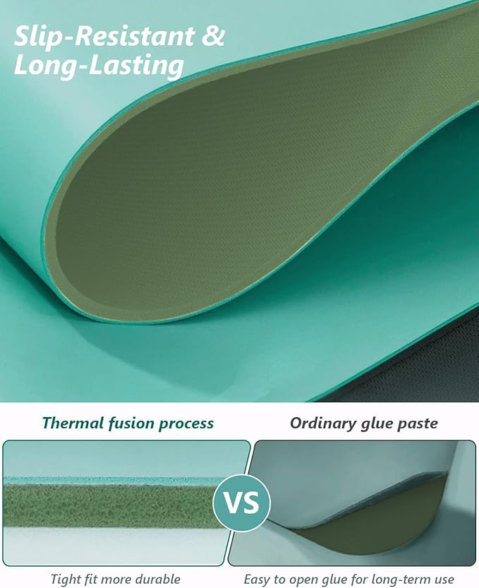 KEEP Professional Yoga Mat with Strap for Men and Women, 5mm Heavy High-Density Natural Rubber Mat for Premium Material Superior Grip, Non-Slip, Eco-Friendly 72"x26" Exercise Mat