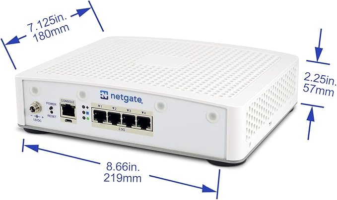 Netgate 4200 MAX pfSense+ Security Gateway | Firewall, Router, VPN | Lifetime TAC Lite Support | 4x 2.5 GbE Ports | Protect your network with a fully featured, professional network security appliance.