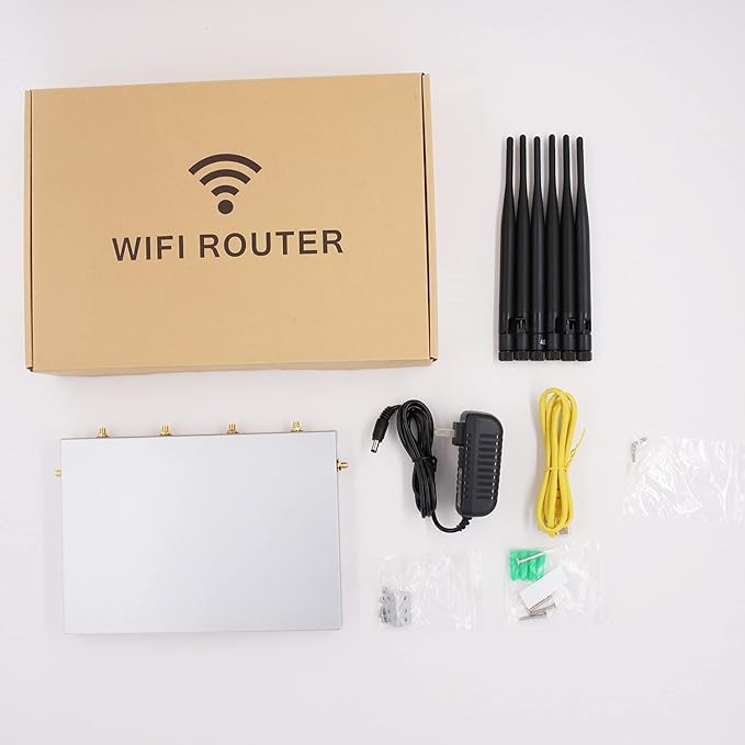 WG3526 4G LTE Router | AC1200Mbps Dual Band CAT4 Wireless Router with Metal Case and Detachable 6×5dBi Antennas| Gigabit Ethernet with TF Card Slot & USB3.0 Port & SIM Card Slot
