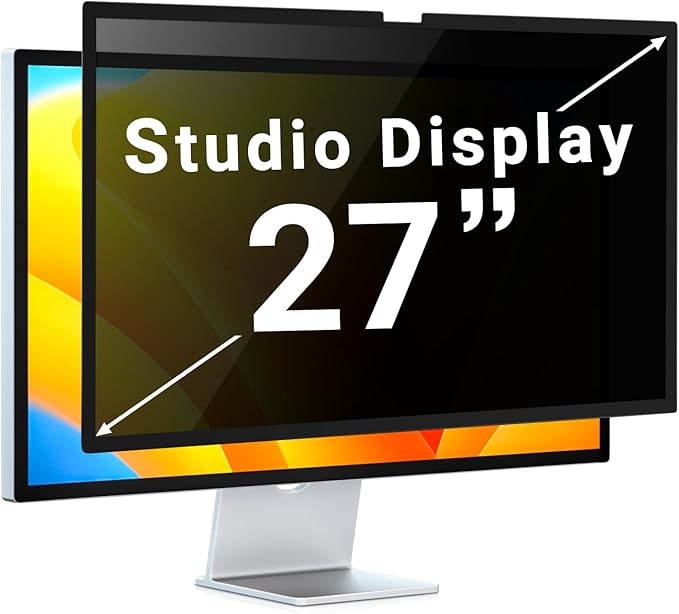 ZOEGAA iMac 27 inch Privacy Screen Filter for Studio Display, Removable 27 Inch Computer Privacy Screen 5K Retina Display Computer Screen Privacy Shield and Anti-Glare Screen Protector